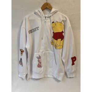 Disney Winnie The Pooh‎ Hoodie Embroidered Graphic Print Oversized Jacket XL $99